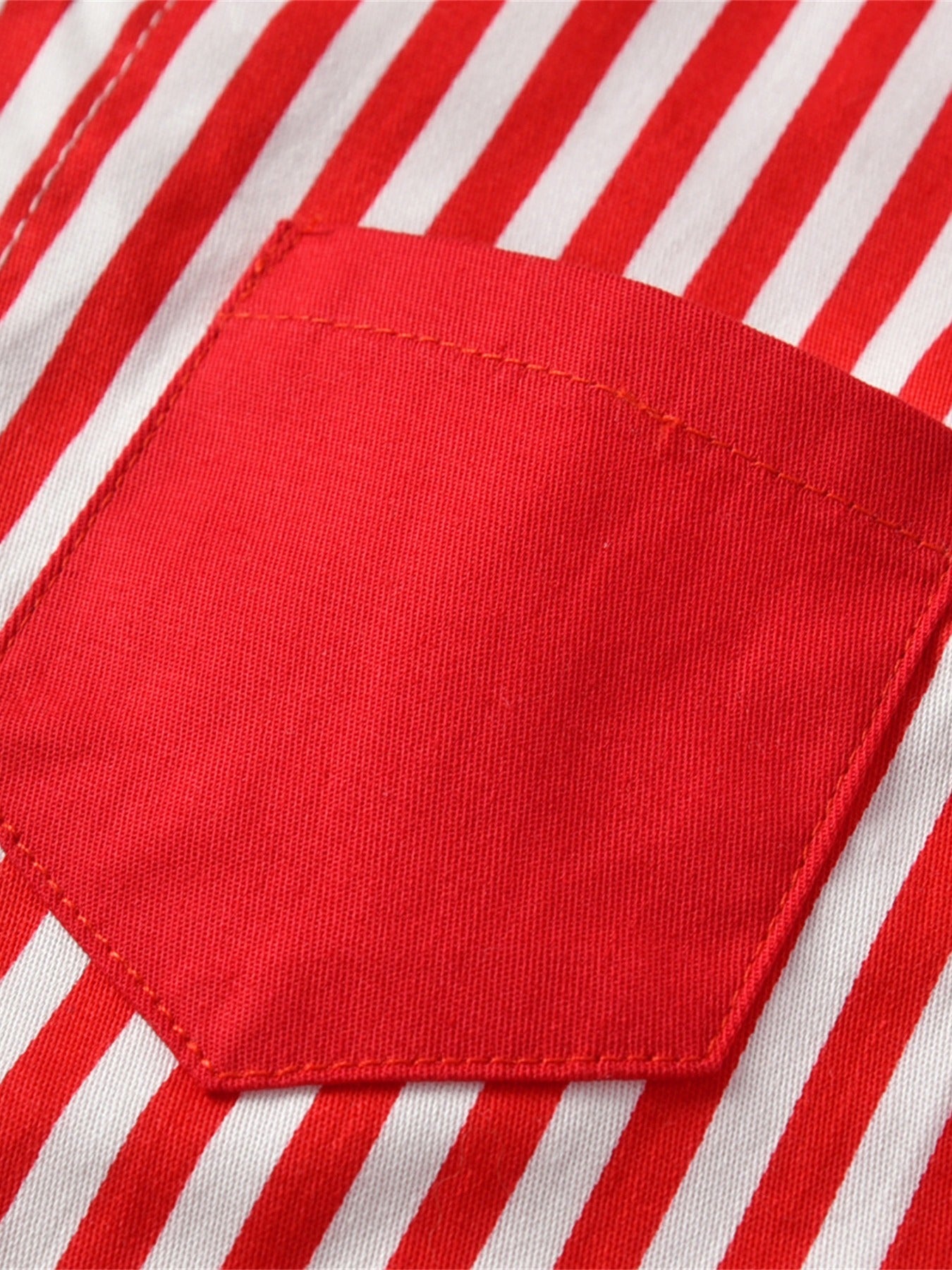 Boy's Christmas Striped Print Bow Tie Gentleman Overalls Set For Daily & Outdoor Wear