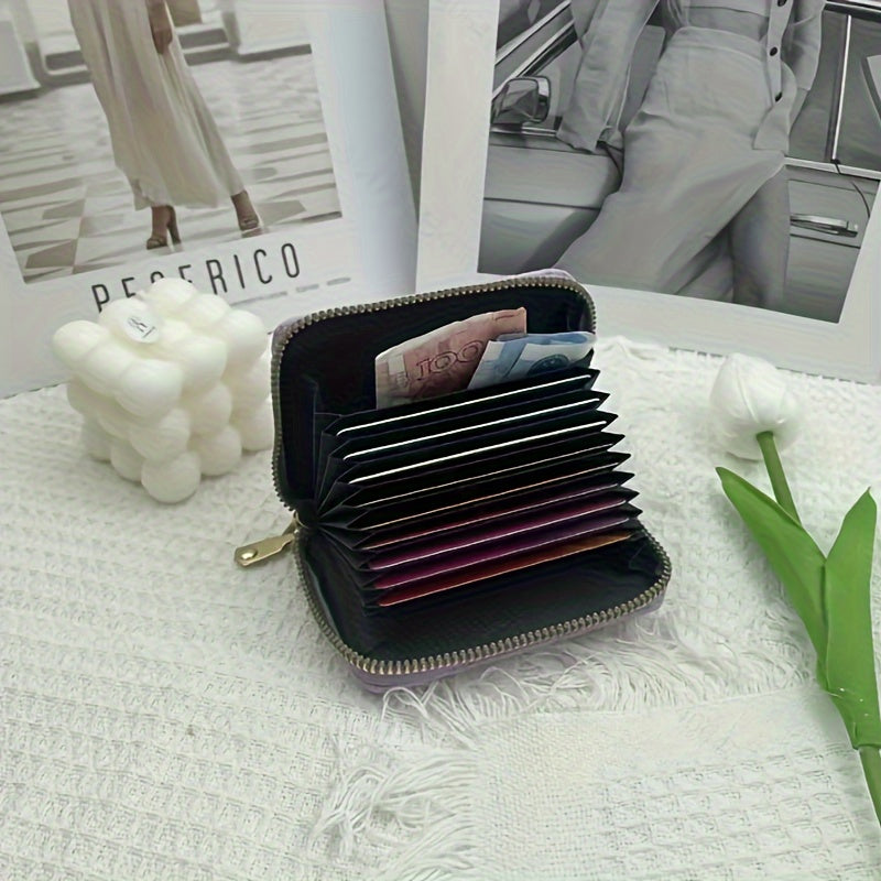 Minimalist Solid Color Short Wallet, Argyle Pattern Clutch Wallet, Portable Credit Card Holder