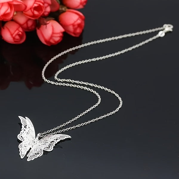 New butterfly pendant women's jewelry simple necklace gift