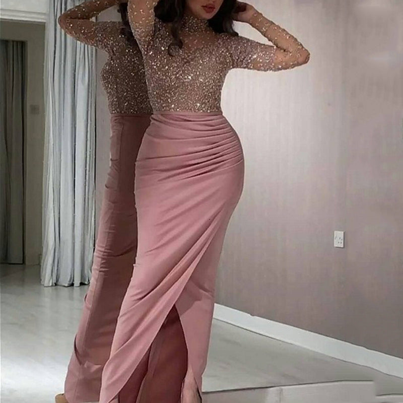 2025 spring and summer New Popular trade women's clothing independent station ebay sexy sprinkling gold hip ball dress dress new
