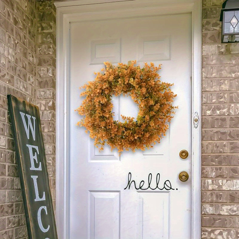 Timeless Tradition, Charming Autumn Eucalyptus Wreath - Ideal for Fall, Thanksgiving & Harvest Season | Versatile Indoor/Outdoor Decor for Front Door, Living Room, Fireplace