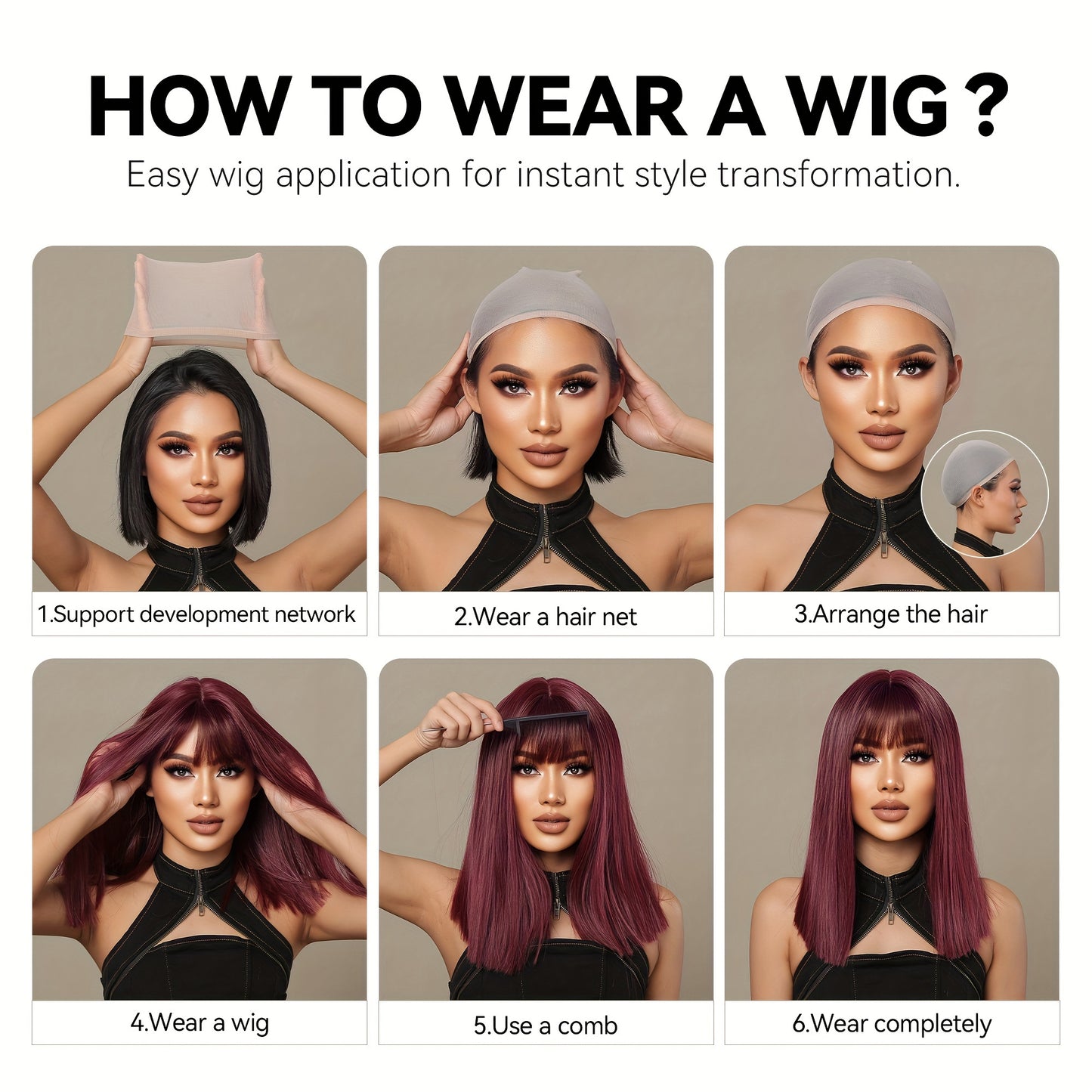 14 Inch Curly Wave Purple Short Wigs for Women - 150% Density, Rose Net Cap, Basics Style, Suitable for All - HAIRCUBE Brand