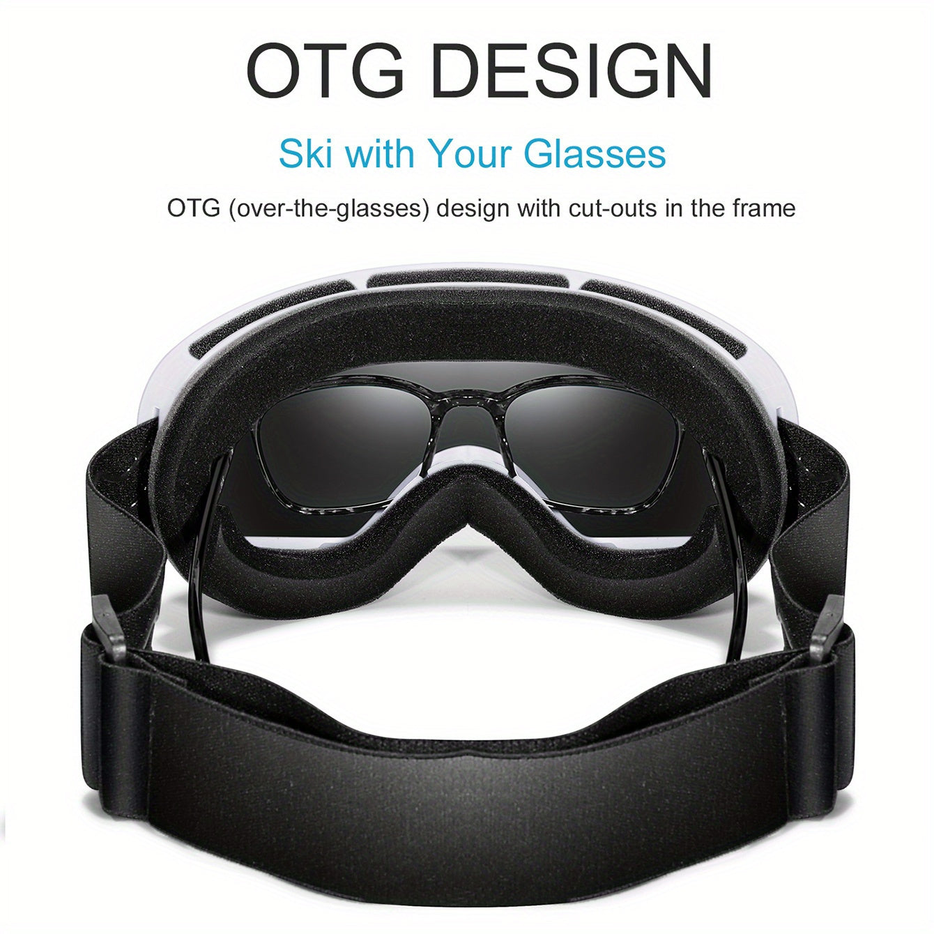 Anti-Fog Ski Goggles with Protection, Interchangeable Lens & Carrying Bag - Perfect for Snowboarding, Skating & Outdoor Adventures