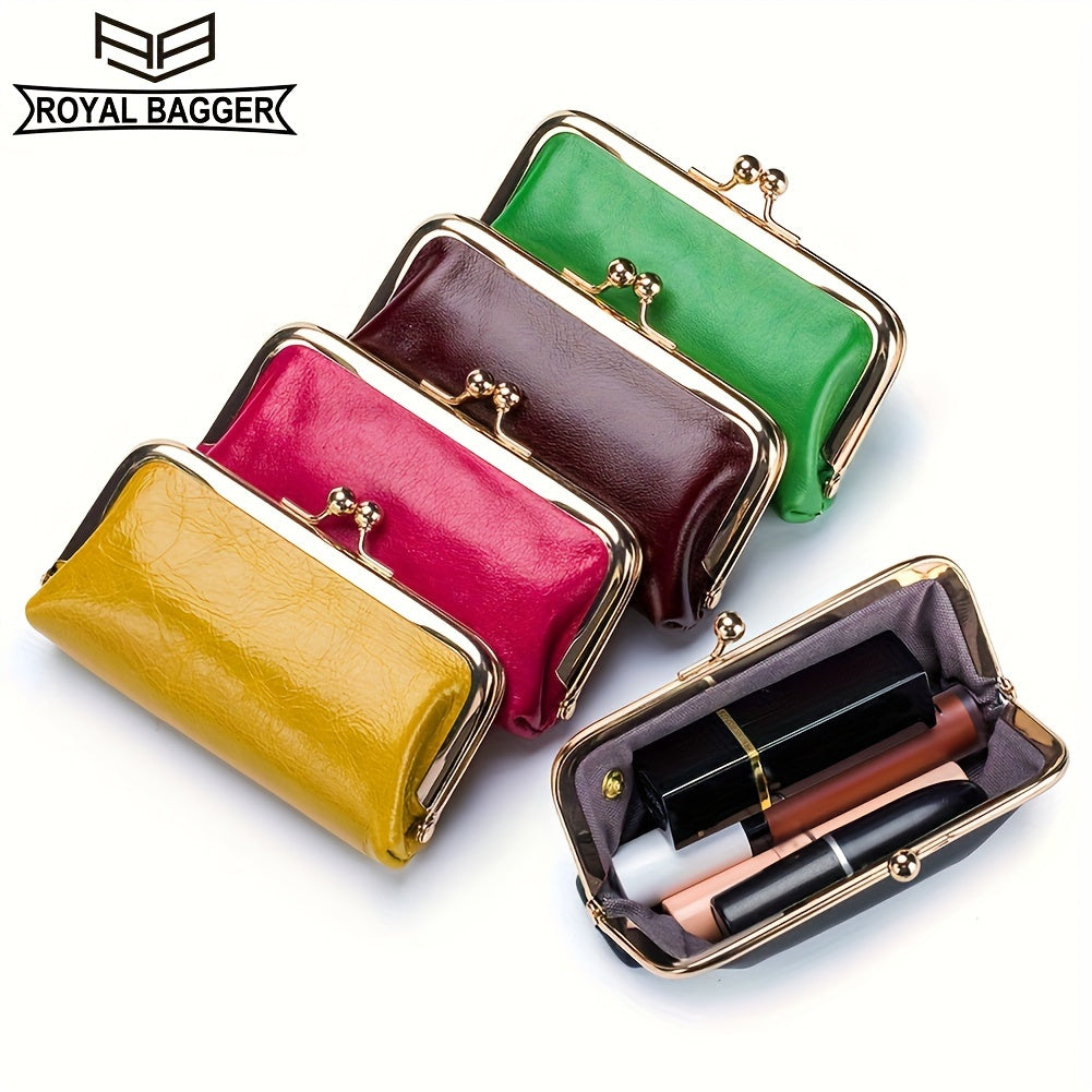 Vintage Leather Coin Purses For Women, Mini Evening Bag With Kiss Lock, Luxury Clutch Bag For Key And Earphone - Perfect for Carnival Mardi Gras Music Festival