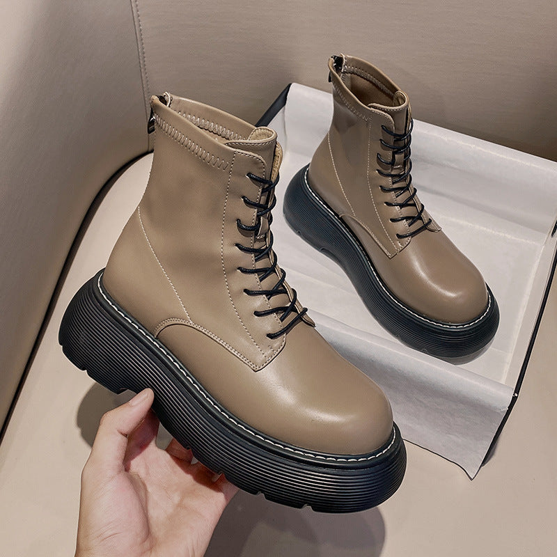 2025 Martin boots popular new women's shoes spring and autumn single boots versatile explosion thick-soled spring British style short boots tide