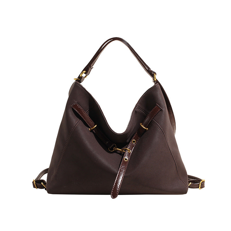 BENPAOLV 2025 Leisure work commuter tote bag women's large capacity popular new fashion single shoulder crossbody three-purpose bag backpack