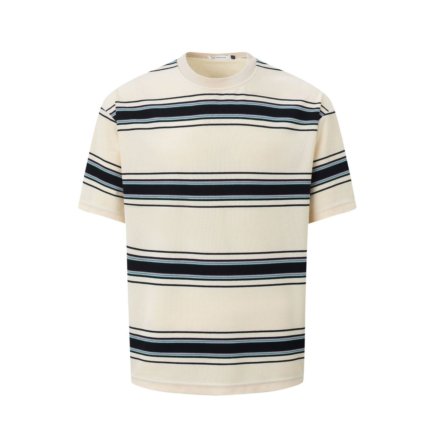 2025 27325 2025n Street 2025 Summer Neutral Striped Pattern Design Men's Loose Premium Short Sleeve T-Shirt