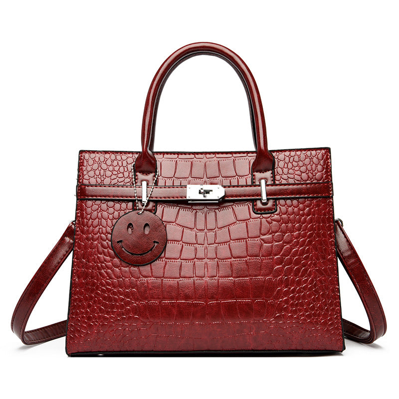 2025 Bags hot-selling crocodile pattern handbags large-capacity high-end fashion women's bags versatile commuter shoulder bags women