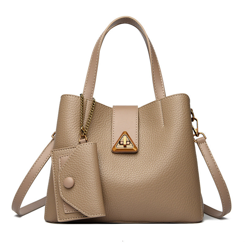 2025 Women's handbag new fashion soft leather women's bag high sense versatile handbag large capacity commuter shoulder bag