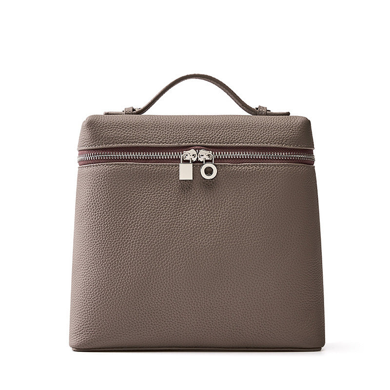 2025 popular spring and summer new LP leather backpack large capacity backpack first layer cowhide women's schoolbag travel bag