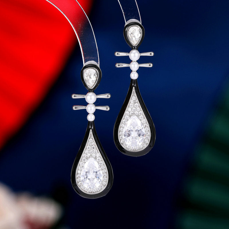 2025 Guochao new Chinese high-end earrings wholesale retro Chinese style Hanfu cheongsam with design pipa earrings