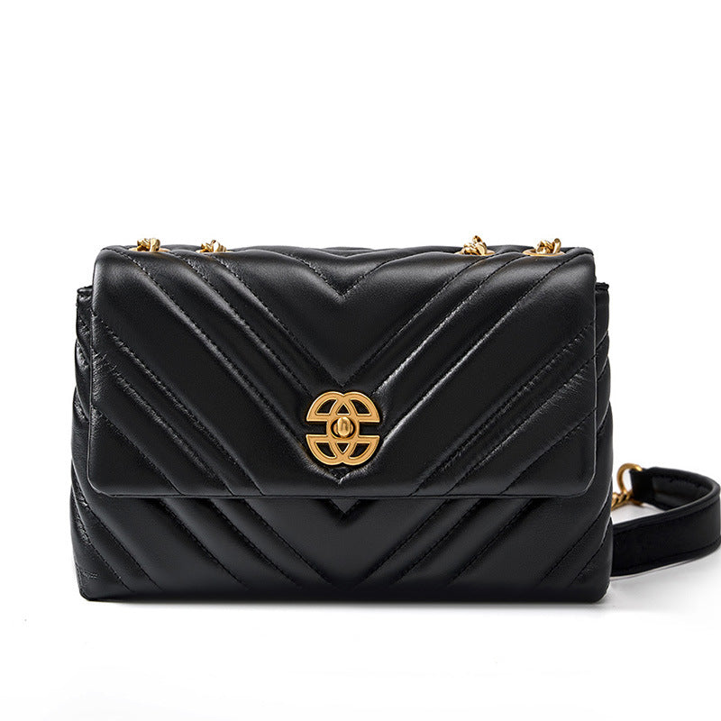 2025 Strictly selected underarm bag, new diamond chain bag popular leather women's bag, shoulder messenger bag, high-end sense