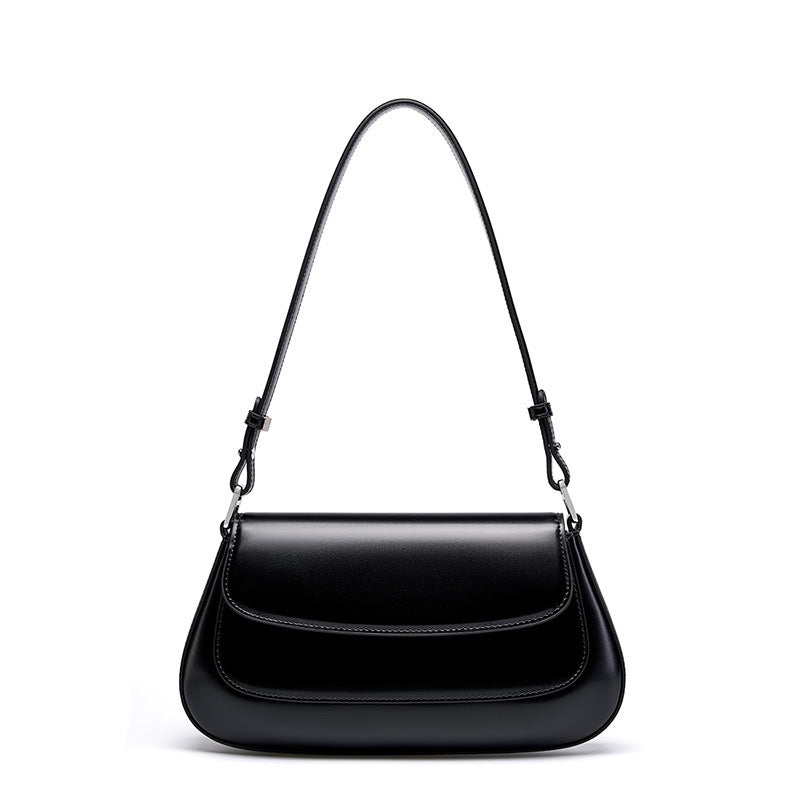 2025 Leather underarm bag popular new versatile high-end shoulder bag fashion saddle bag messenger bag