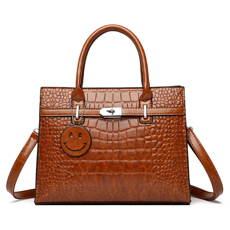 2025 Bags hot-selling crocodile pattern handbags large-capacity high-end fashion women's bags versatile commuter shoulder bags women