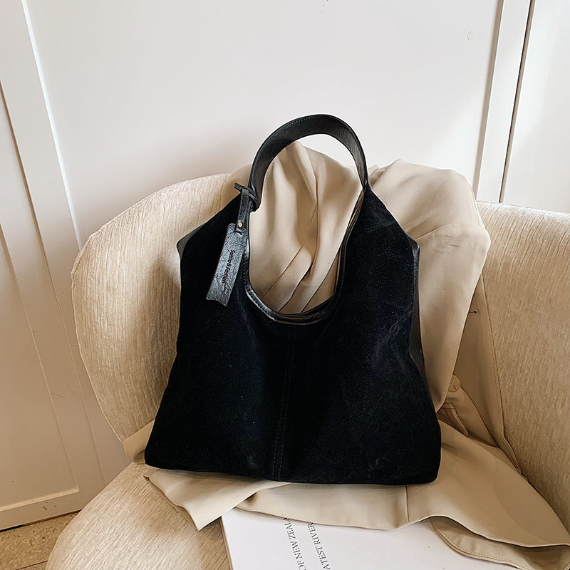 BENPAOLV 2025 Casual bag women's large-capacity armpit bag popular new bucket bag popular commuter tote bag fashionable shoulder bag
