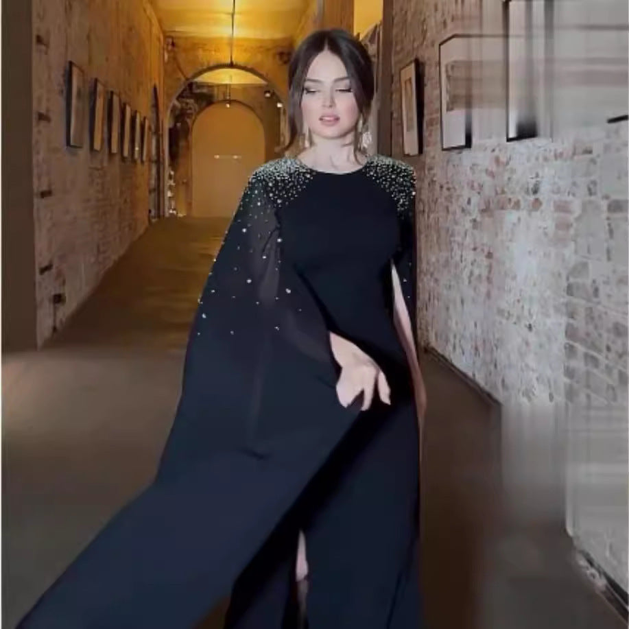 2025 popular autumn and winter new New Popular trade women's clothing independent station ebay Middle East hot diamond robe evening dress