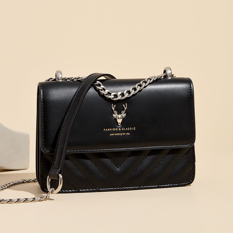 2025 Crossbody bag autumn women's versatile chain small square bag high-end exquisite shoulder bag fashionable commuter women's bag