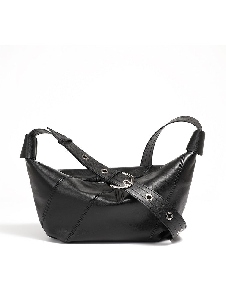 2025 Fashion trend underarm women's bags first layer cowhide texture shoulder messenger bags niche