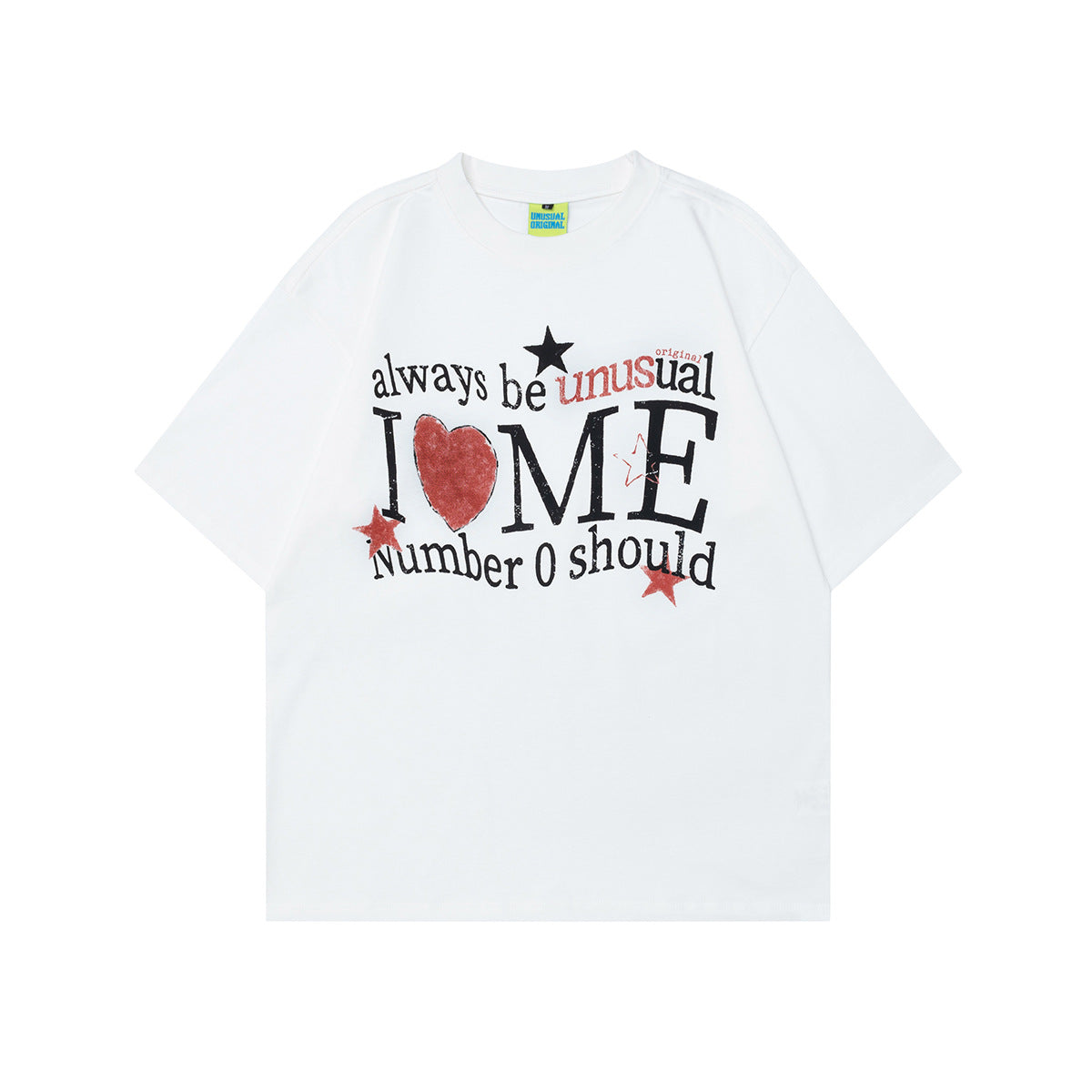 2025 T1091 2025n Street 2025 Summer Neutral High Sense Love Design Retro Men's High Sense Short Sleeve T-Shirt