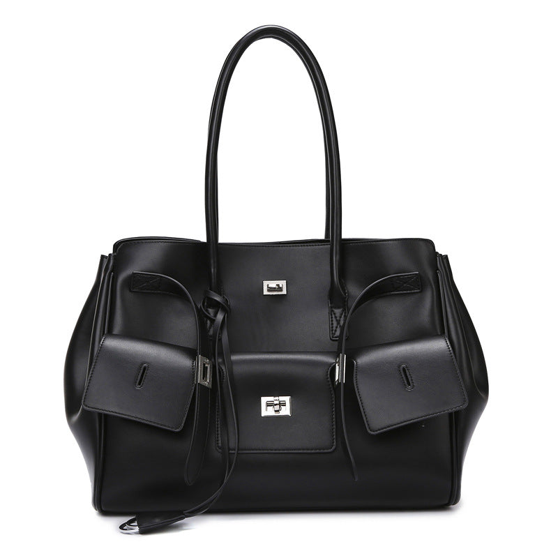 2025 Tote bag fashionable rodeo bag women's autumn and winter large capacity high-end commuter women's bag simple texture shoulder bag