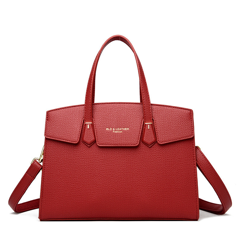 2025 Handbag New Simple Light Luxury Women's Bag Premium Texture Printed Shoulder Bag Large Capacity Commuter Tote Bag