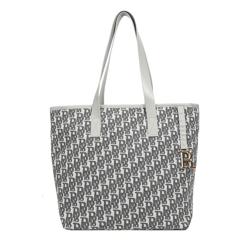 New Large Capacity One-Shoulder Portable Canvas Bag Women's Bag Tote Bag Korean Style All-Match Leisure Bag Large Capacity Hong Kong Style Fashion