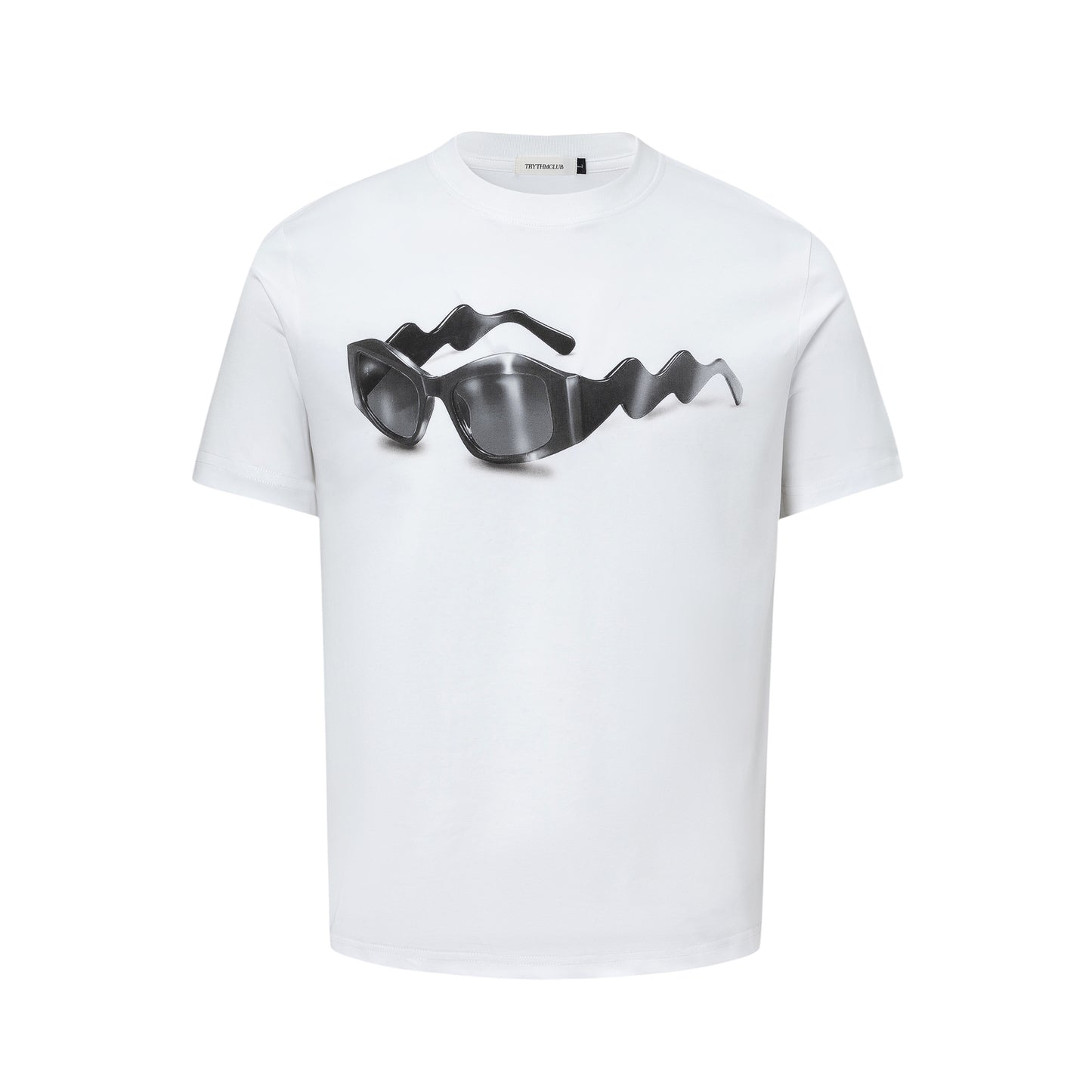 2025 27318 2025n Street 2025 Summer Neutral Creative Glasses Design Men's Loose Premium Short Sleeve T-Shirt