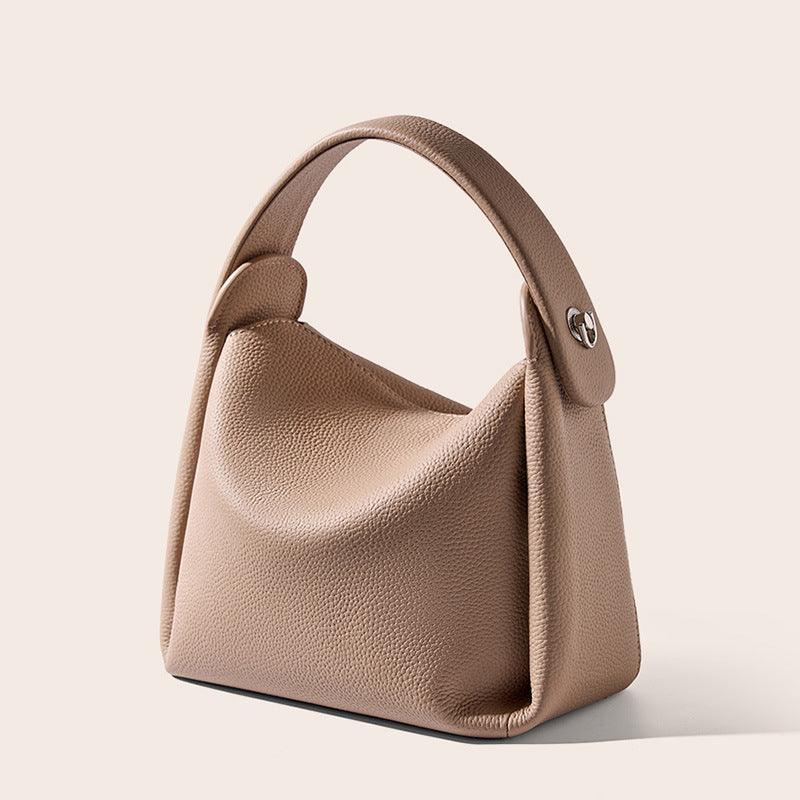 2025 popular retro first-layer cowhide shoulder bag versatile soft cigarette bag women's niche high-end handbag messenger bag