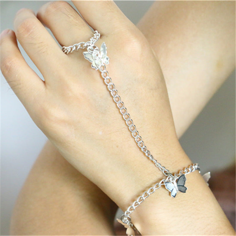 2025 YL2374欧美Bracelet工厂货源时尚个性优美合金小蝴蝶挂坠手链手饰