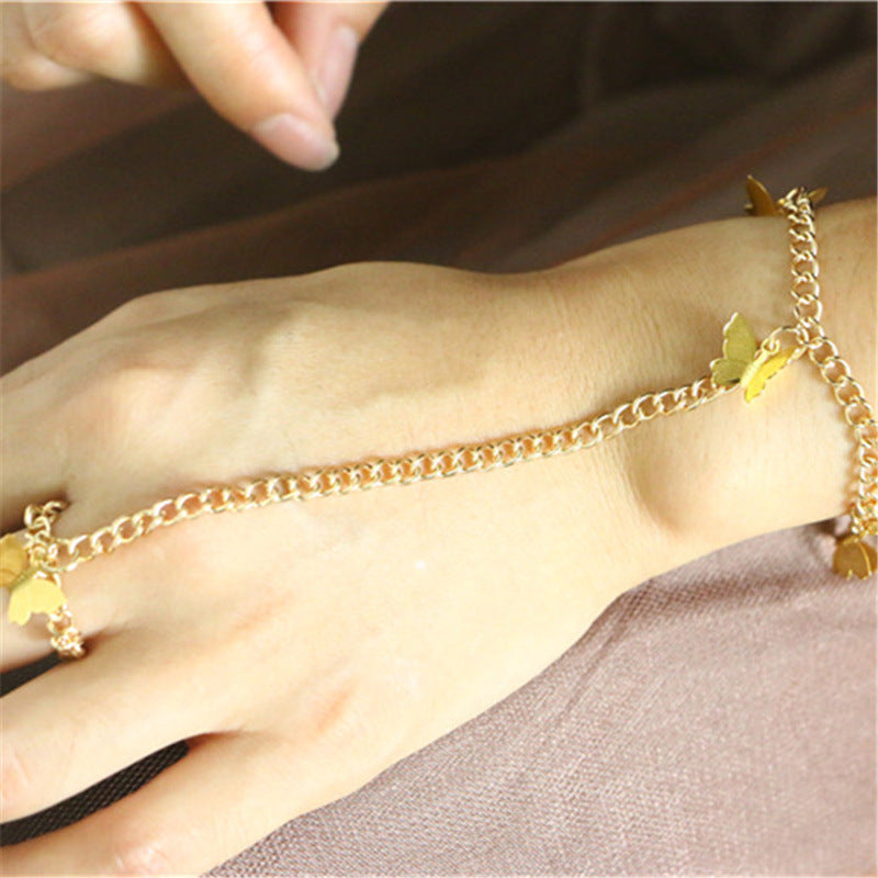 2025 YL2374欧美Bracelet工厂货源时尚个性优美合金小蝴蝶挂坠手链手饰