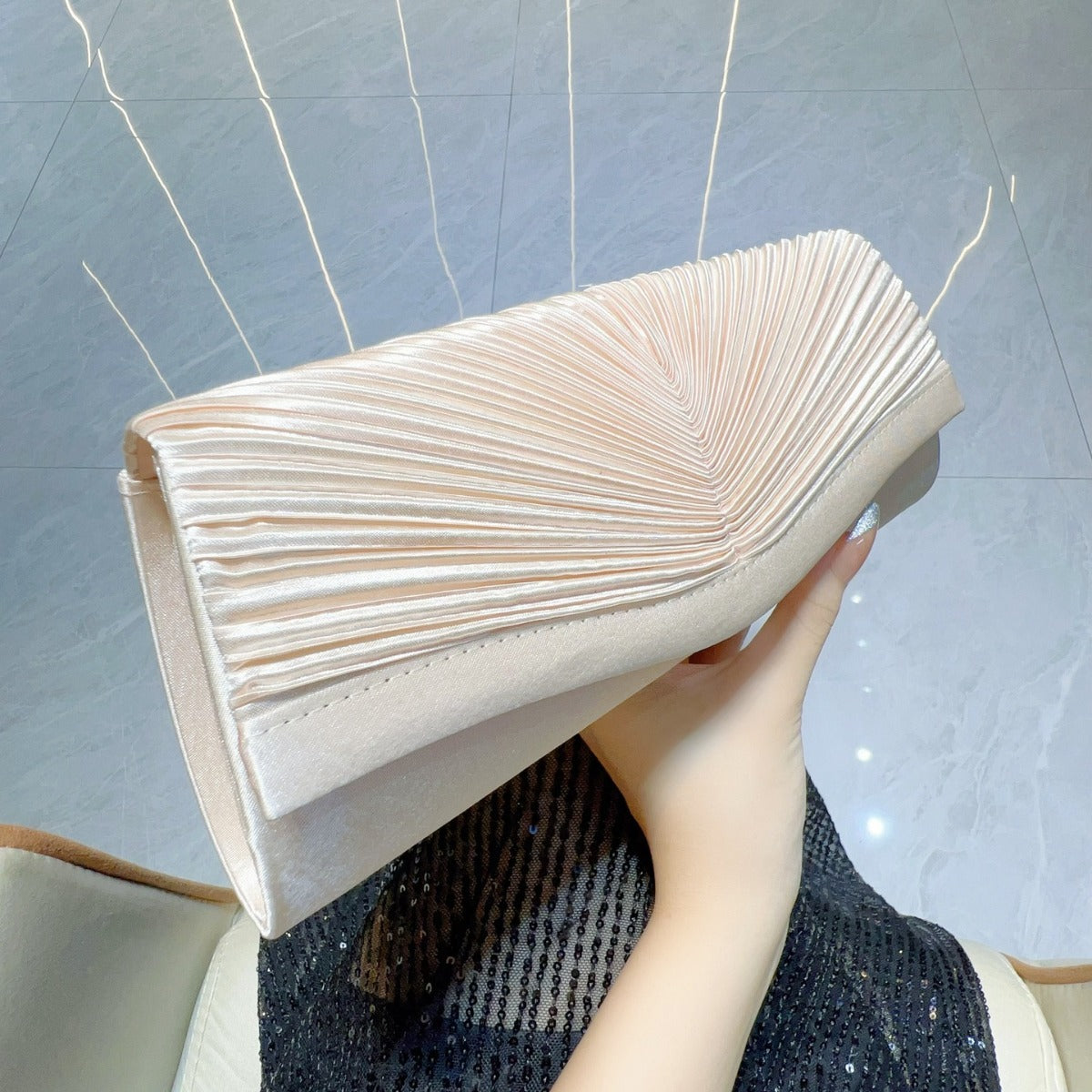 New New special for pleated clutch bags, celebrity high-end banquet fashion handbags, shoulder messenger dinner bags