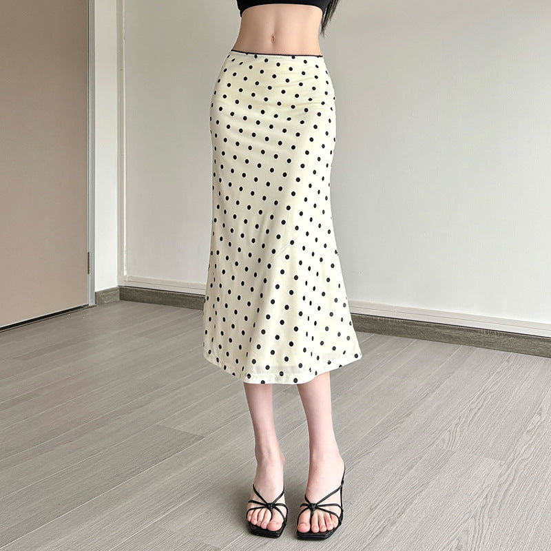 2025 style 2025 spring new women's clothing fashion temperament slim and thin waist and high polka dot dress
