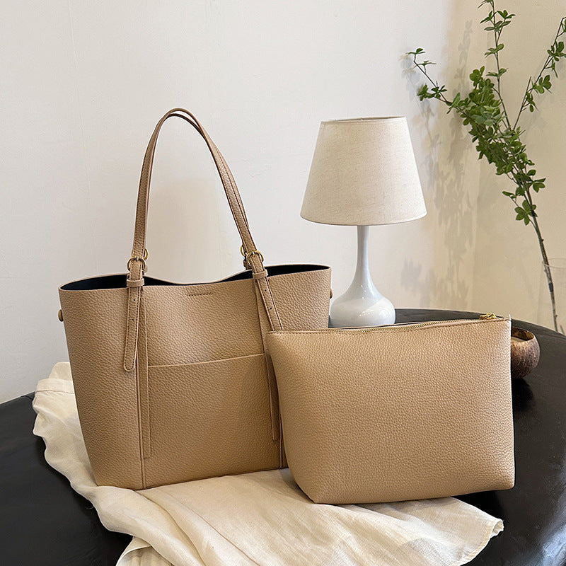 2025 Tote bag popular new urban simple child and mother bag retro large-capacity bag women's trend shoulder bag