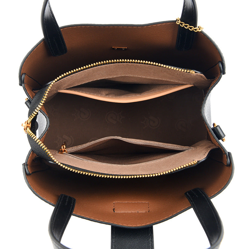 2025 Women's handbag new fashion soft leather women's bag high sense versatile handbag large capacity commuter shoulder bag