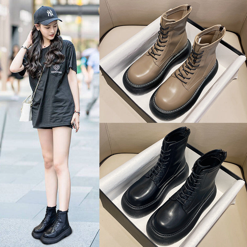 2025 Martin boots popular new women's shoes spring and autumn single boots versatile explosion thick-soled spring British style short boots tide