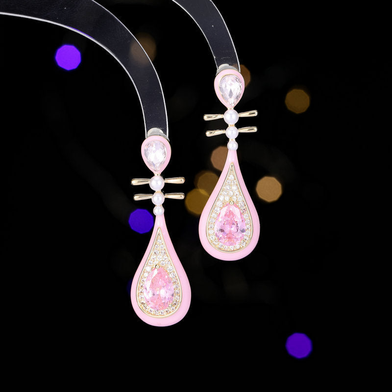 2025 Guochao new Chinese high-end earrings wholesale retro Chinese style Hanfu cheongsam with design pipa earrings