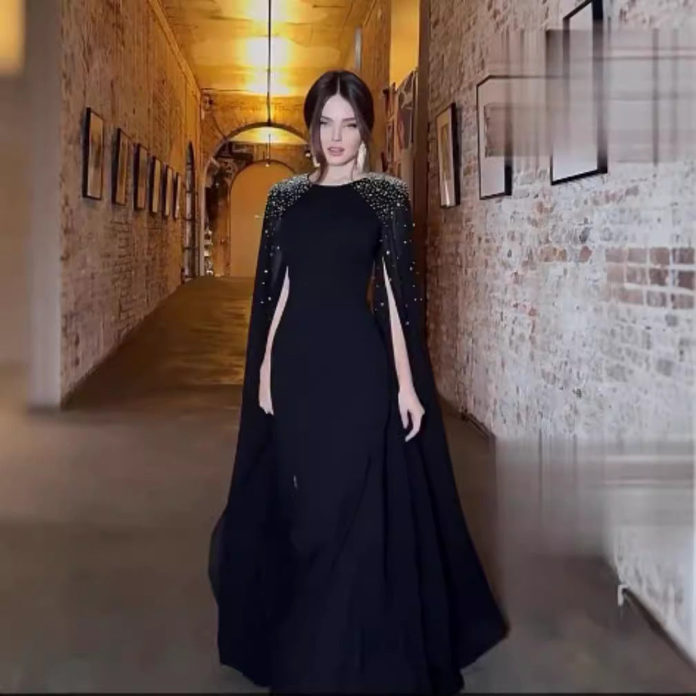 2025 popular autumn and winter new New Popular trade women's clothing independent station ebay Middle East hot diamond robe evening dress