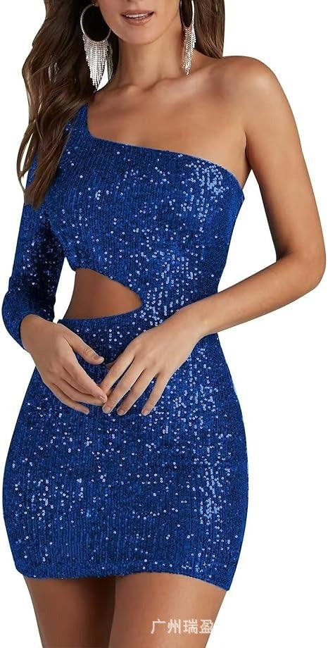 Popular, 2025 popular new hot-selling spring and summer fashion elegant slim temperament dress (2 colors)