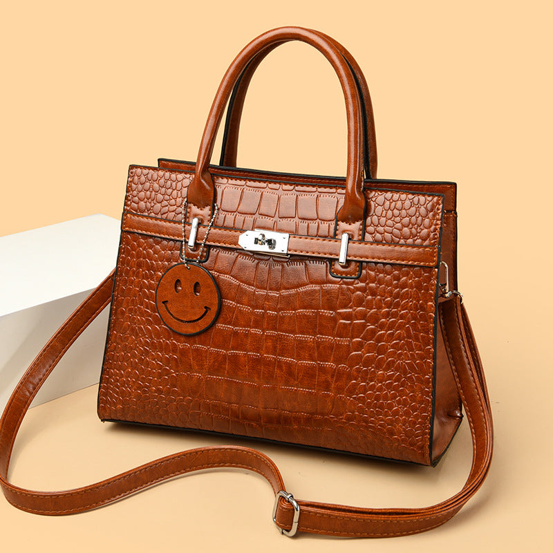 2025 Bags hot-selling crocodile pattern handbags large-capacity high-end fashion women's bags versatile commuter shoulder bags women