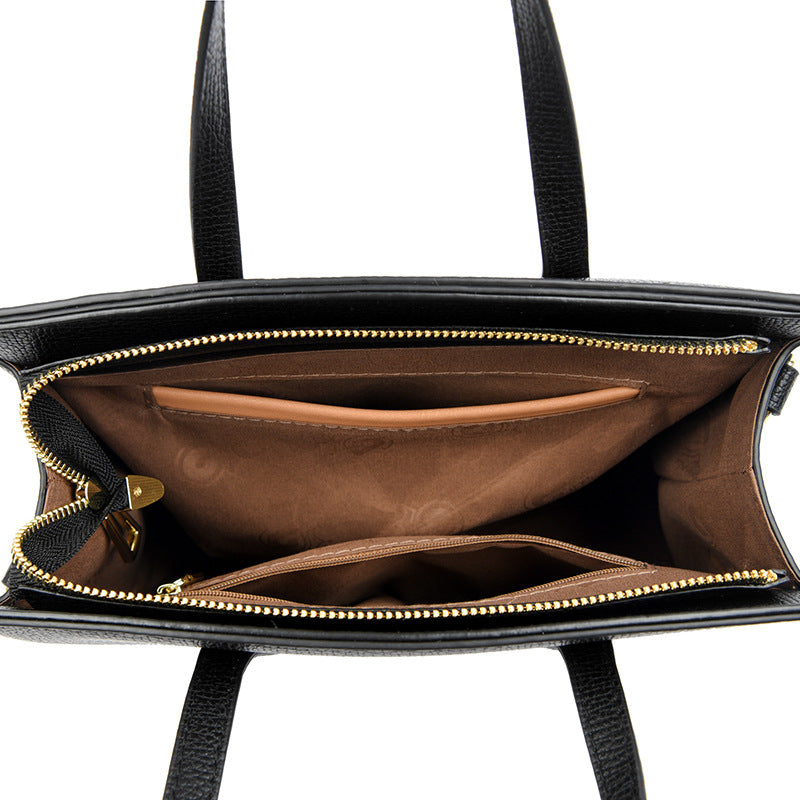 2025 Handbag New Simple Light Luxury Women's Bag Premium Texture Printed Shoulder Bag Large Capacity Commuter Tote Bag