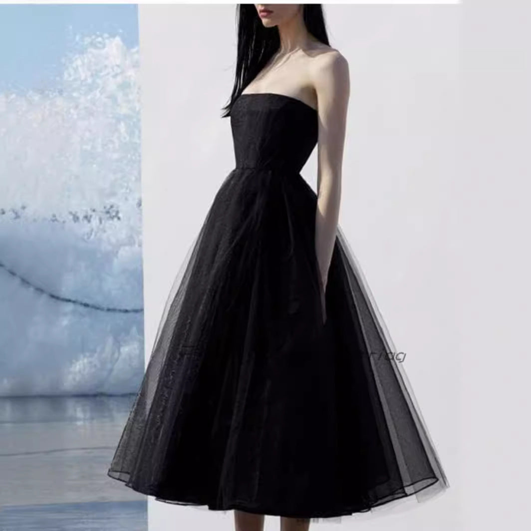 2025 Fashion banquet dress women's new high-end texture birthday party thin annual meeting party evening dress