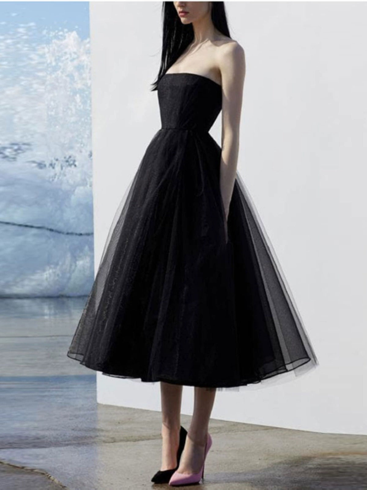 2025 Fashion banquet dress women's new high-end texture birthday party thin annual meeting party evening dress