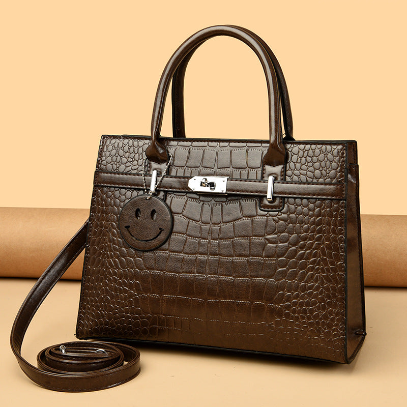 2025 Bags hot-selling crocodile pattern handbags large-capacity high-end fashion women's bags versatile commuter shoulder bags women