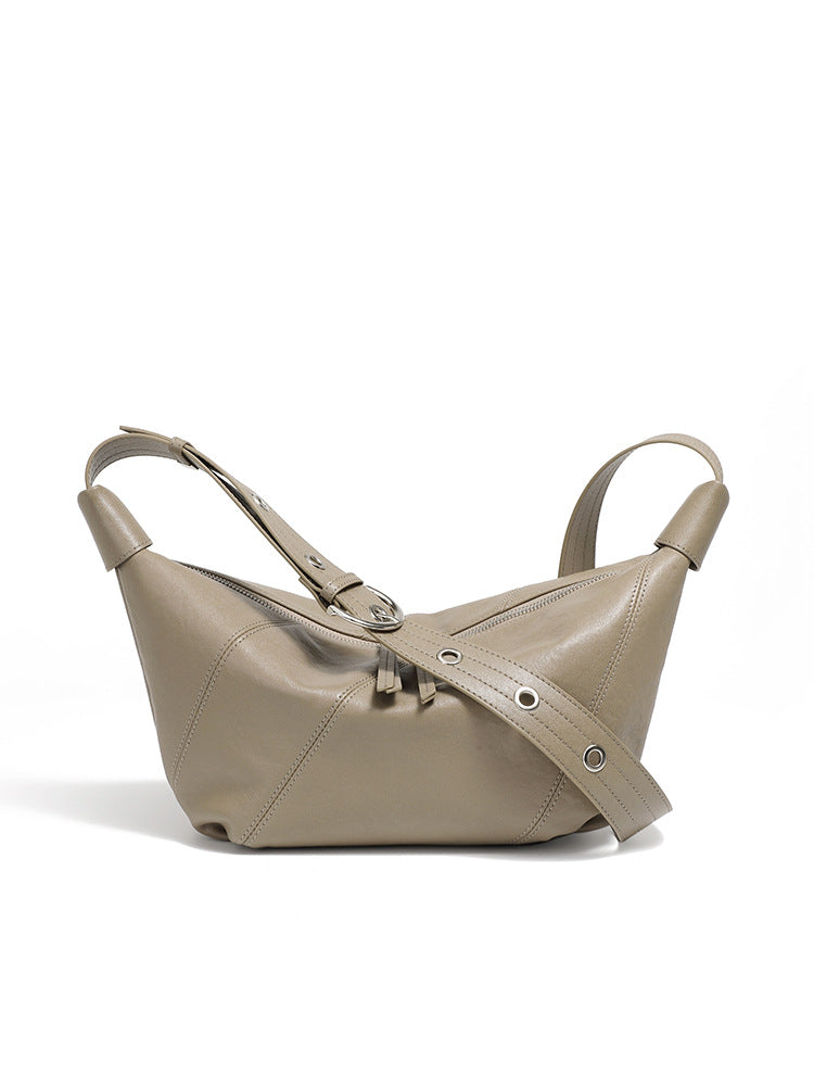 2025 Fashion trend underarm women's bags first layer cowhide texture shoulder messenger bags niche