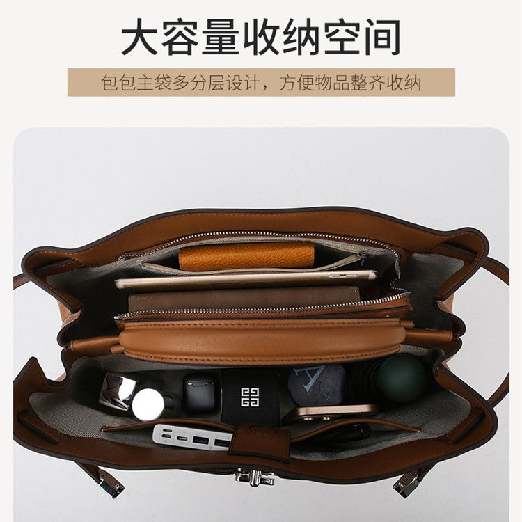 2025 fashion tote bag large-capacity bag women's new high-end casual shoulder bag simple women's handbag
