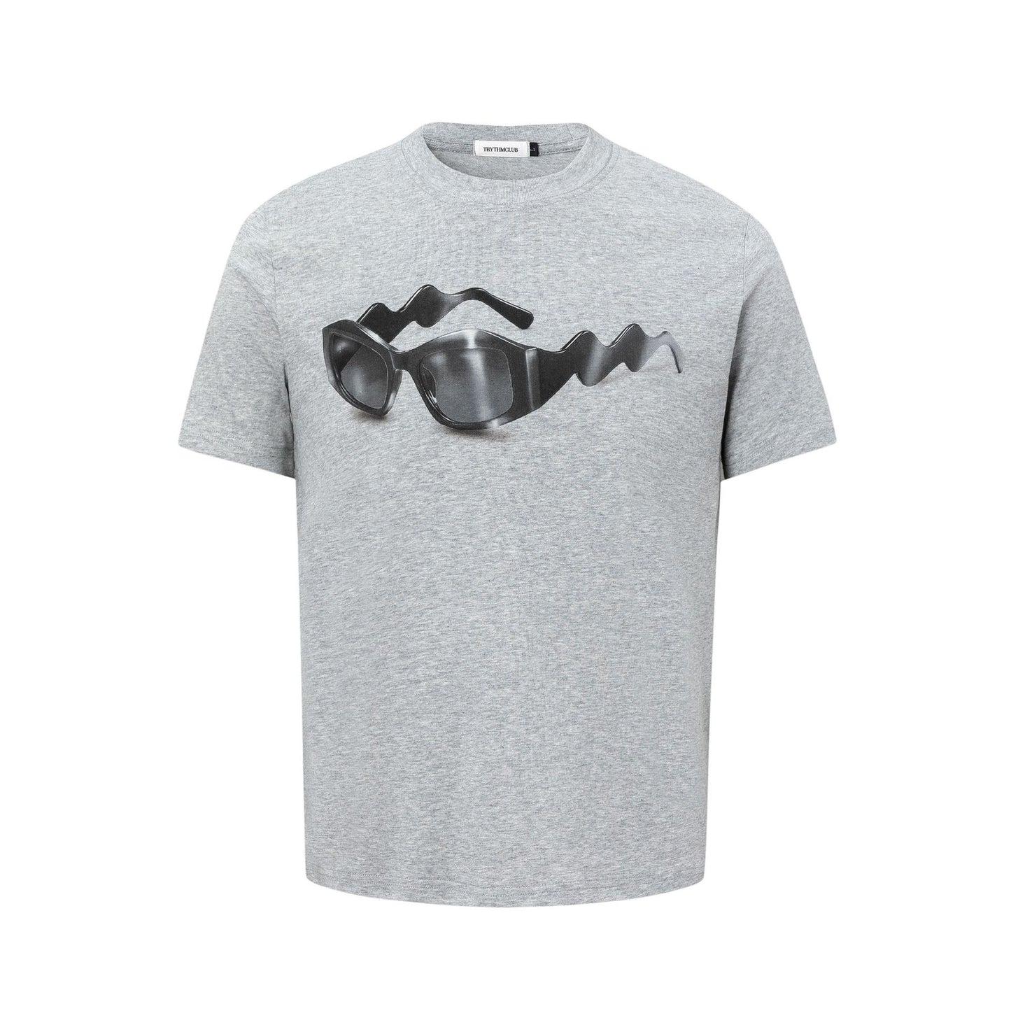 2025 27318 2025n Street 2025 Summer Neutral Creative Glasses Design Men's Loose Premium Short Sleeve T-Shirt