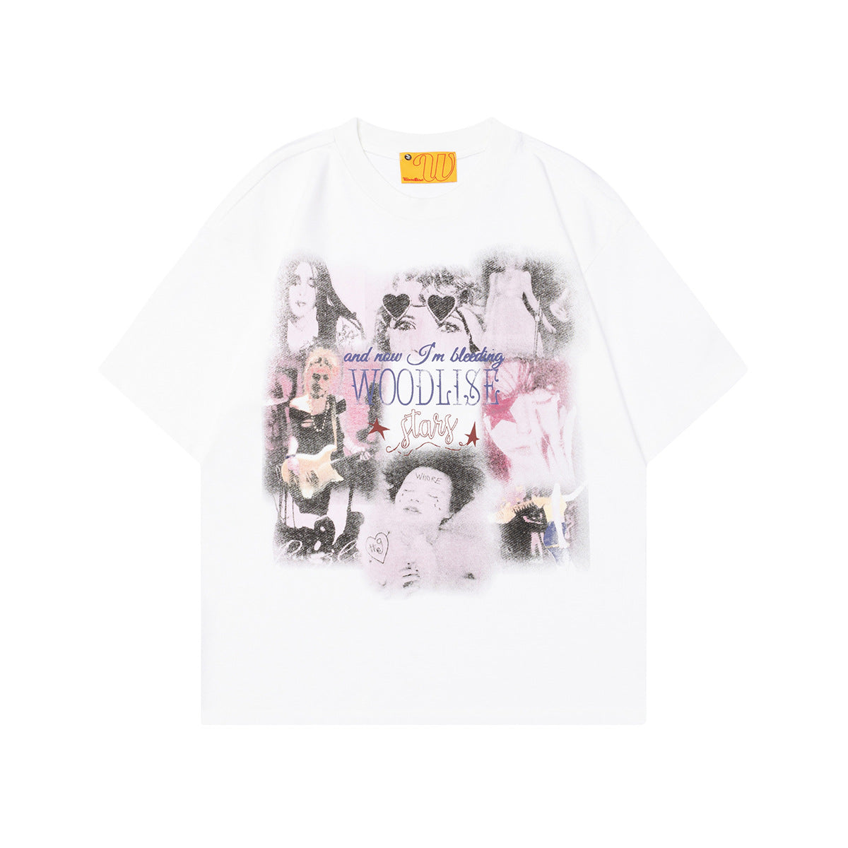 2025 WT535 2025n Street 2025 Retro Singer Character Design Men's Loose Premium Sense Neutral Short Sleeve T-Shirt