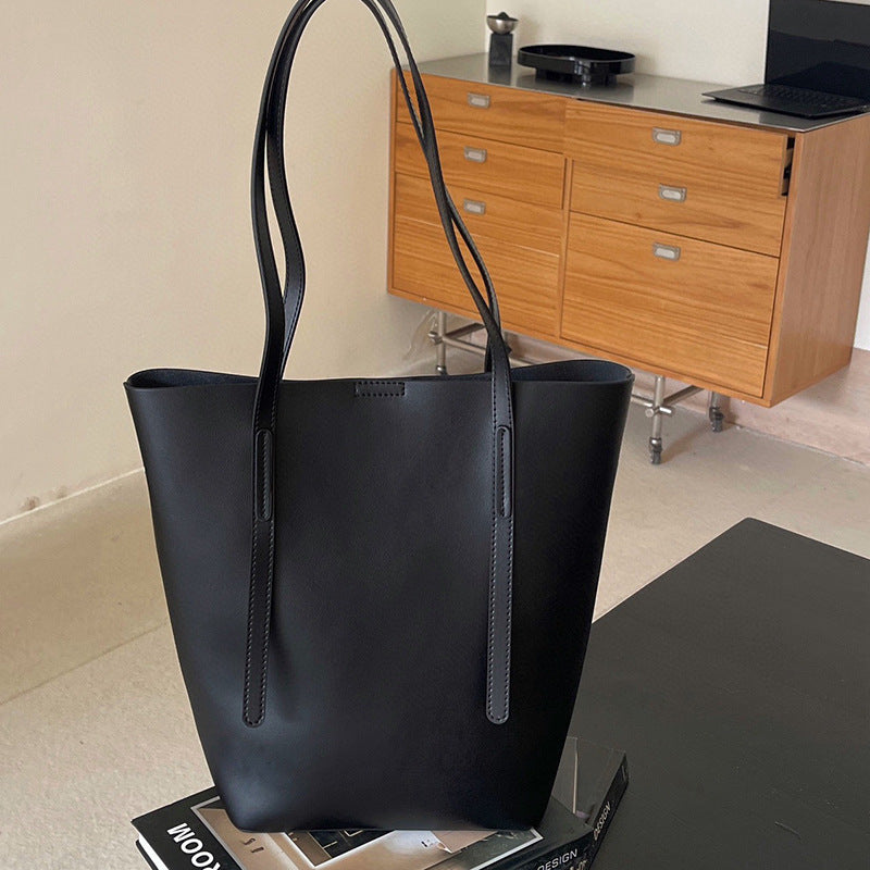 BENPAOLV 2025popular autumn and winter new versatile cowhide wind chimes tote bag women's large-capacity commuting hand-held shoulder leather women's bag