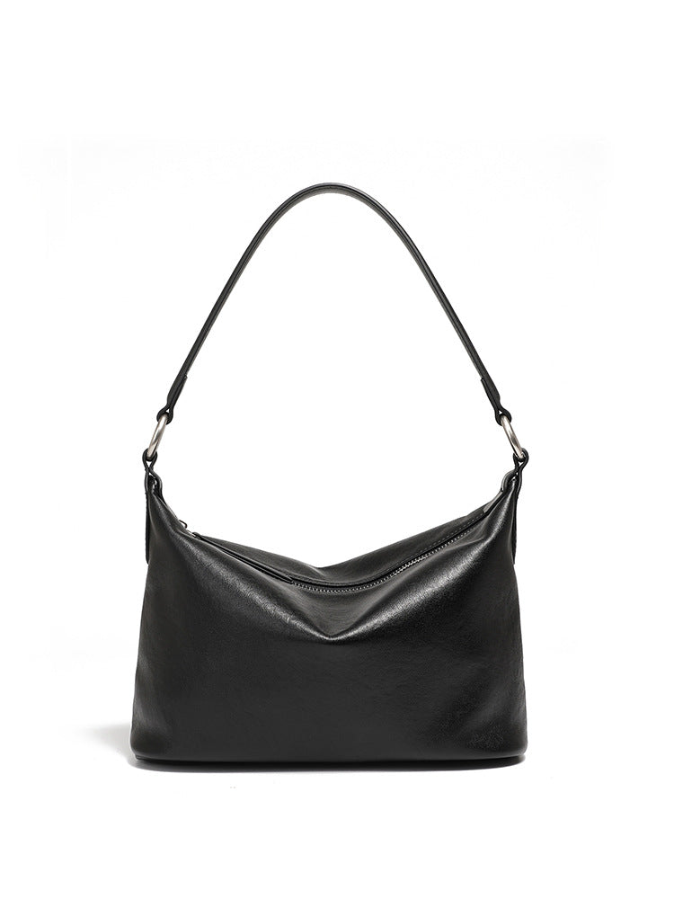 2025 Classic retro underarm bag new top layer vegetable tanned cowhide shoulder messenger bag