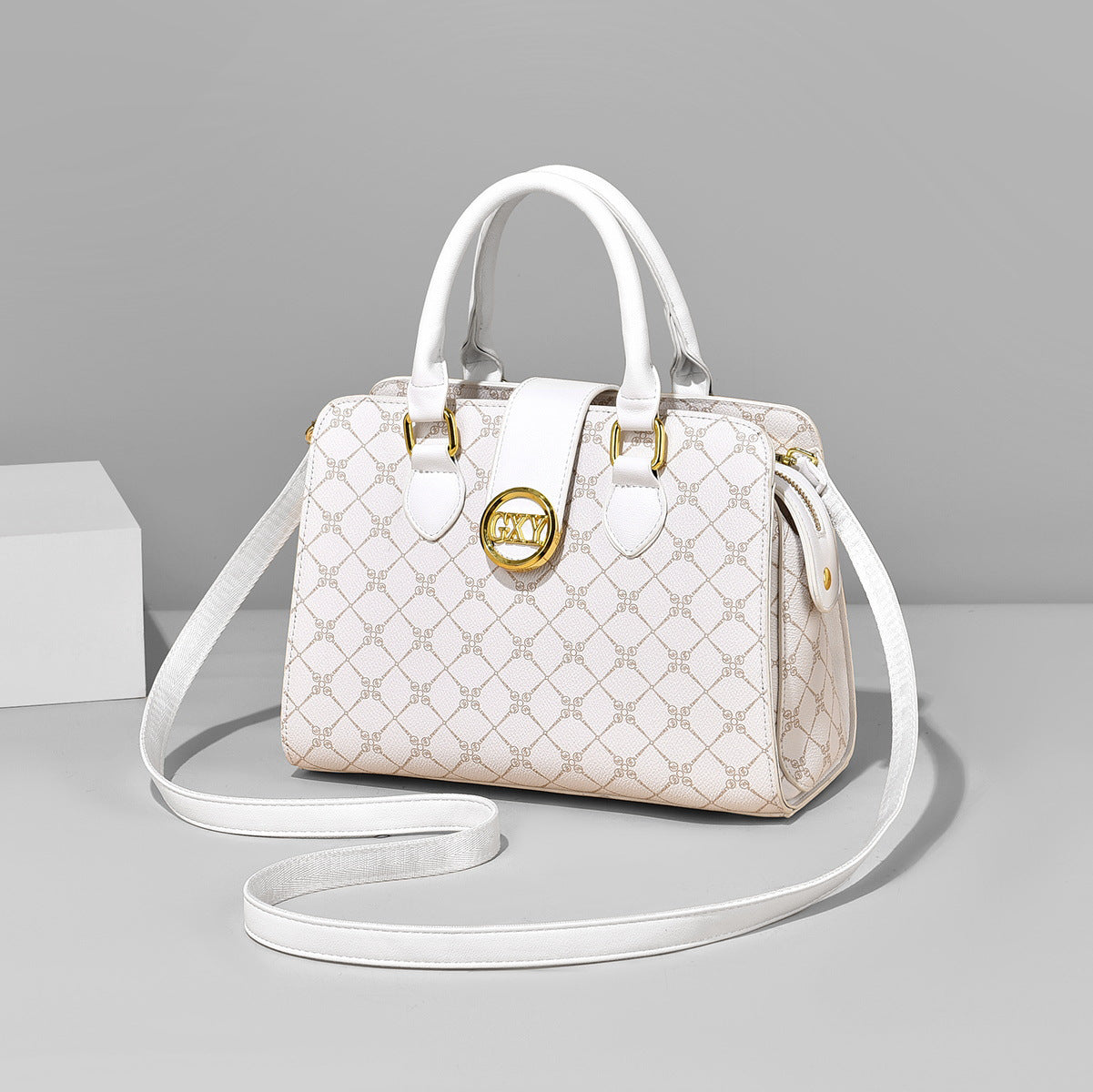 2025 Women's bag high-end large-capacity tote bag light luxury texture handbag commuter printing women's shoulder messenger bag women